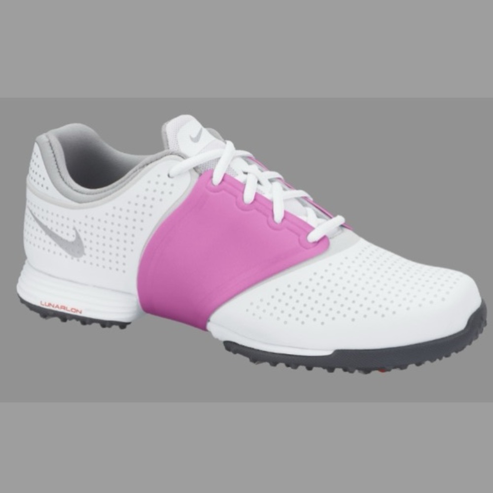 Nike Golf Women's Lunar Embellish White/Pink Shoes Sneakers Outdoor Sports 8